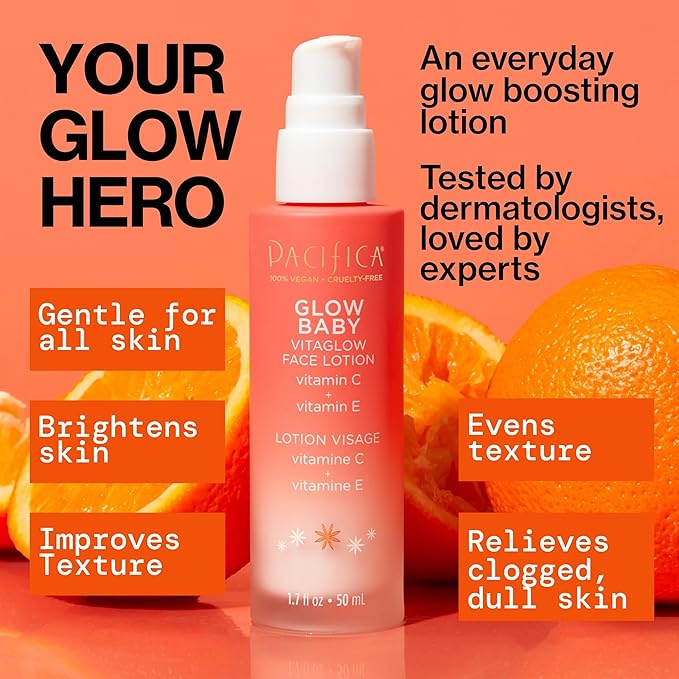 Pacifica, Glow Baby Vitaglow Face Lotion, 1.7 Fl Oz