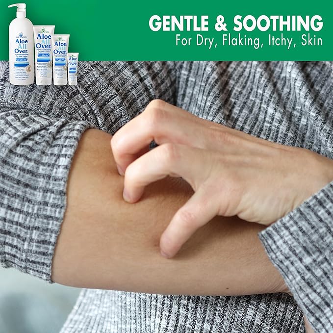 Miracle of Aloe’s Aloe All Over Super Moisturizing Dry Skin Lotion (2-Pack, 8 oz) - Made with 72% UltraAloe Aloe Vera Gel. Safe for Everyone: Men, Women, Kids. Ends Flaking and Restores Dry Skin Fast
