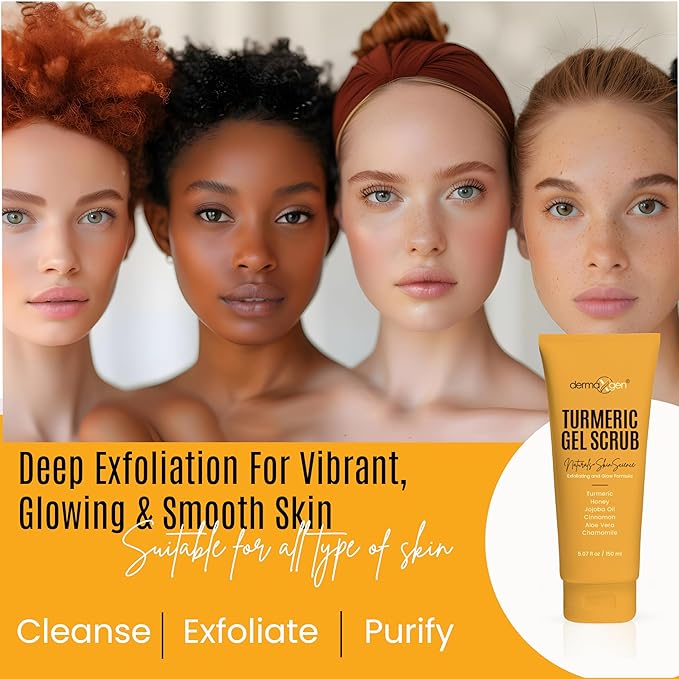 Turmeric Gel Scrub – Exfoliate, Brighten, and Refresh Your Skin with Turmeric. Achieve a Smooth, Radiant Complexion by Removing Dead Skin Cells and Impurities for a Natural Glow