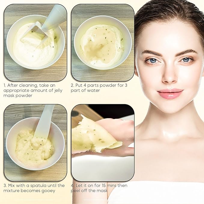 Vajacial Hydro Jelly Mask Powder for Face, Jelly Mask for Facials Professional, Jelly Facial Mask for Teens and Women. Jelly face mask. (Beta Carotene)