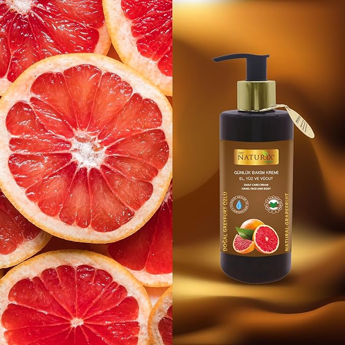 Hand Face and Body Grapefruit Vitamin Cream 8.45 Oz | Nourishing Care Normal to Dry Skin Lotion | Intensive Moisturizer Cream