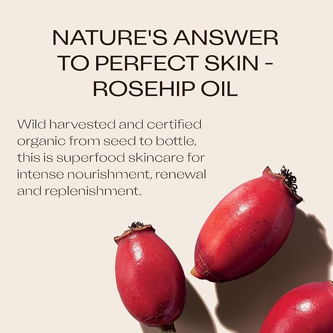 Trilogy Certified Organic Rosehip Oil, Intensive Nourishment, Improves Appearance of Scars, Stretch Marks, Fine Lines, & Wrinkles, 0.68 fl oz