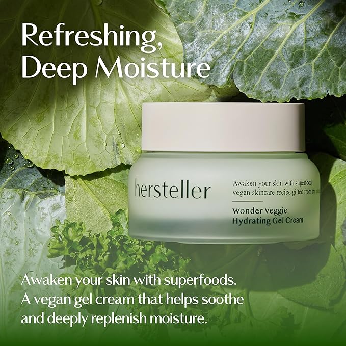 Hersteller Wonder Veggie Hydrating Gel Cream 50ml, 1.7 Fl Oz Superfood Kale Leaf Extract Deep Hydrating Moisturizing Vegan Facial Skin Korean Skincare