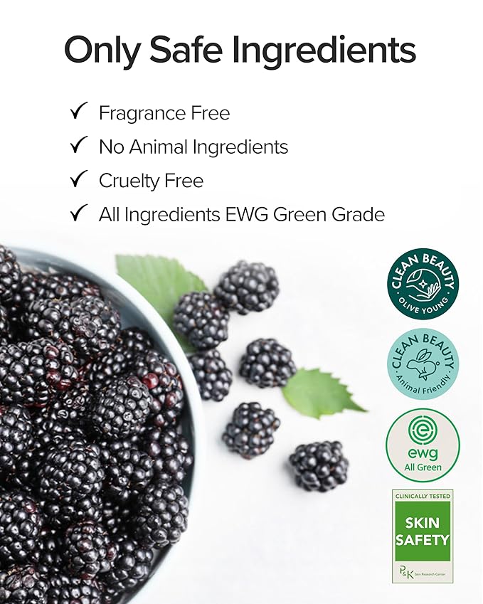 Mary&May Idebenone 1000ppm + Blackberry 20% Antioxidant Face Serum – Gentle Vitamin C Alternative for Fine Lines & Dullness, Fast-Absorbing, Non-Sticky, Fragrance-Free, EWG Verified, 1.01 fl oz