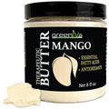 GreenIVe Deodorized Mango Butter Chuncks 100% Pure Raw Unrefined Natural Creamy Skin Hair Moisturizer Hydrating Body Butter Lotion Lip Balm Soap Making DIY Cosmetics Whipped Creams Food Grade 8oz