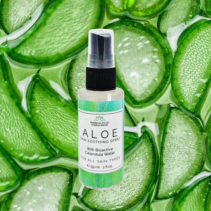 Calendula and Aloe Hydrating Facial Mist with Organic Aloe Vera and Calendula – Vegan, Non-GMO – 2 oz Spray Bottle
