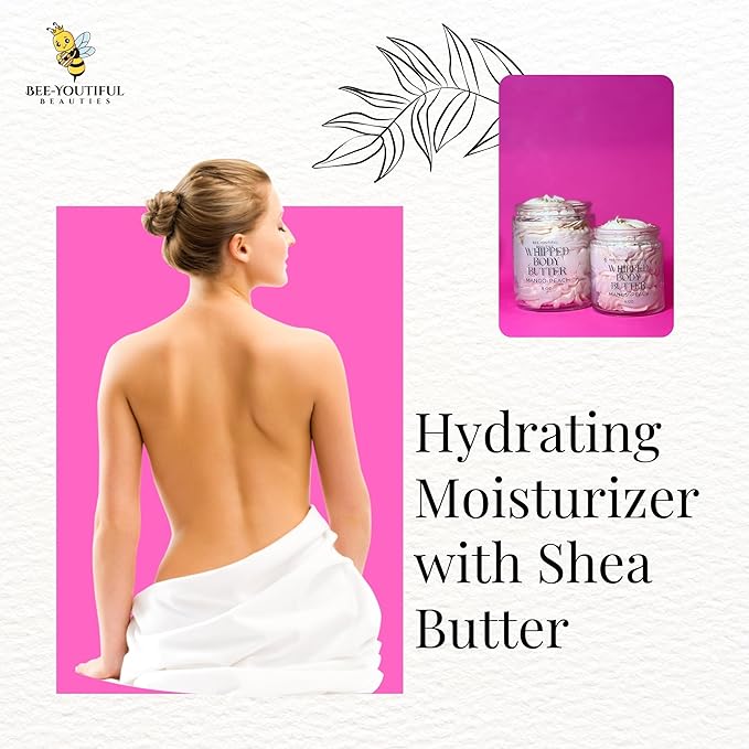 Whipped Shea + Beeswax Body Butter | Hydrating Moisturizer with Shea Butter, Mango Butter Cocoa Butter, & Beeswax for Nourishing Body Care - 4oz - Natural Chocolate