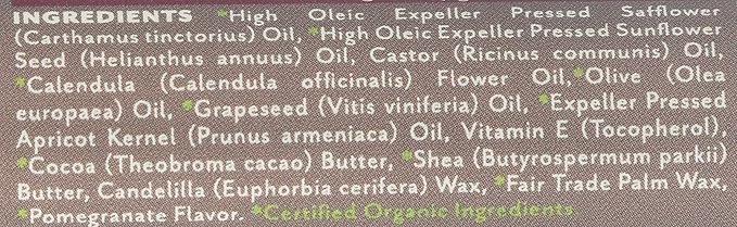 Soothing Touch, Pomegranate Organic, Vegan Lip Balm, .25 oz