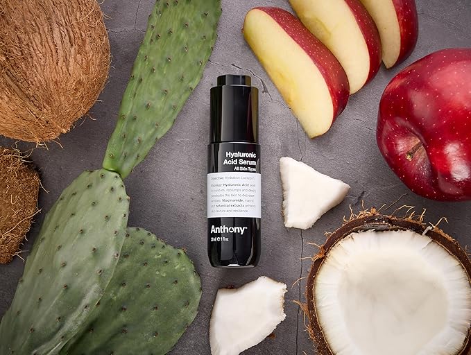Anthony Hyaluronic Acid Serum – Hydrating Face Serum with Dual Hyaluronic Acid, Coconut Water & Niacinamide – Lightweight, Non-Greasy Formula for All Skin Types – 1 oz