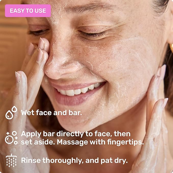 Ethique Glowing - Solid Face Exfoliator for Dull Skin -Vegan, Zero-Waste, Plastic-Free, Cruelty-Free, 3.9 oz (Pack of 1: 2 bars)