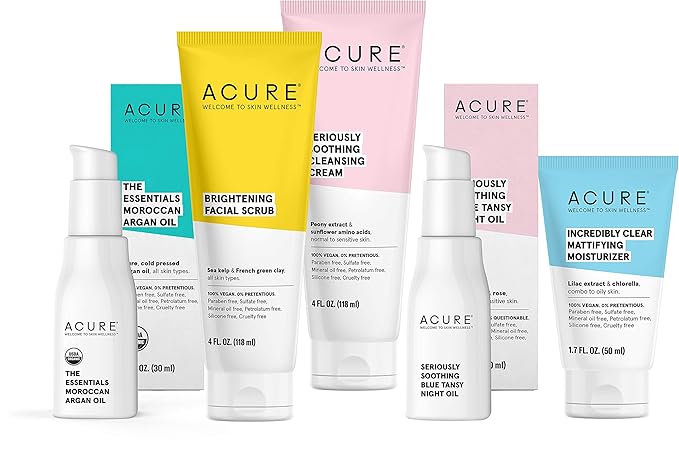 Acure Soothing Day Cream - Moisturizer for Dry Sensitive Skin, Hydrating & Soothing Facial Lotion with Argan Oil, Chamomile & Sunflower Amino Acids, Vegan & Cruelty Free Skincare - 1.7 fl oz