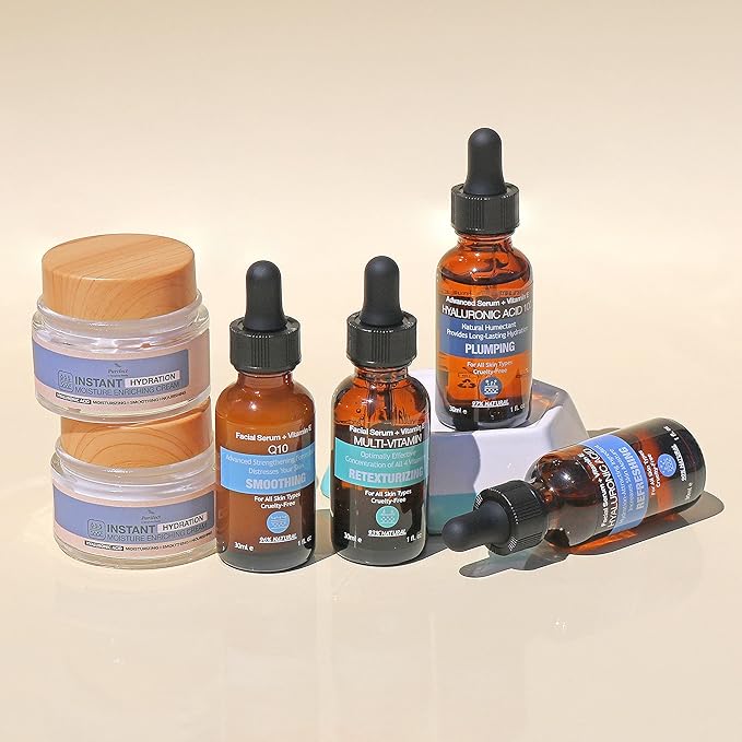 Purifect Lavender Soothing Botanical Facial Oil Serum - Calming Moisturizer with Vitamin E & Squalane, Infused with Botanical Oils to Rejuvenate, Cleanse & Hydrate Skin Naturally - 1 fl oz