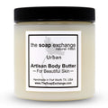 The Soap Exchange Body Butter - Urban Scent - Hand Crafted 4 fl oz / 120 ml Natural Artisan Skin Care, Shea Butter, Aloe Vera, Nourish, Moisturize, & Protect. Made in the USA.