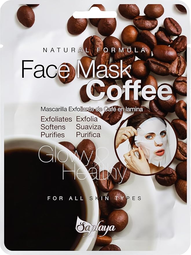 Saplaya Face Masks 6 Pack Scented Facemask Sheets Skin Care Mask Single Scent K-Beauty Natural Formula