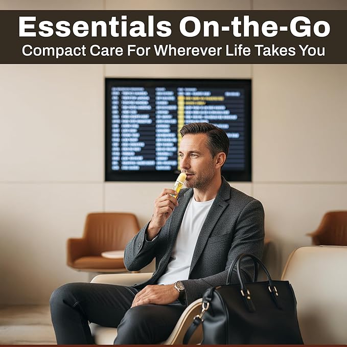 Organic Beeswax Lip Balm - Natural Chapstick for Dry Lips - Honey & Propolis Moisturizing Wand - Non Petroleum Lip Balm for Men & Women - Clean Lip Care for All Skin Types, 0.65 oz
