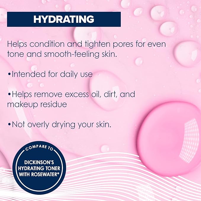 True+Real Rose Water Hydrating Toner, 16 oz (Pack of 2)