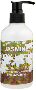 Organic Hair Solution-Body Lotion with Soothing Aloe Vera and Vitamin E- Dry Skin, Non-Greasy-Shea Butter, Almond oil- For both Males & Females- Natural Fragrance-Vegan (Jasmine Scent)
