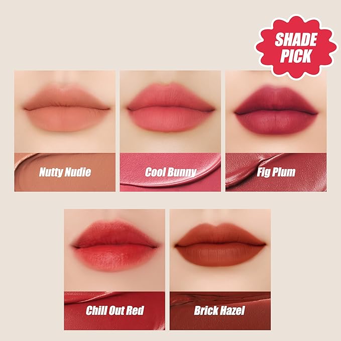 Touch in Sol Vegan Again Blur Core Lip Tint (#Cool Bunny) - Long Lasting, High Pigment Velvet Matte Lip Stain – Lightweight Smooth Blur Finish
