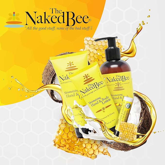The Naked Bee Nourishing Body Lotion for All Skin Types (2.25 oz) Moisture Replenishing Lotion for Dry Skin with Pomegranate & Honey