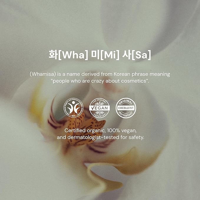 Whamisa Organic Flowers Hydrogel Facial Sheet Mask, Hydration, Deep Moisture, Skin Care, Skin Barrier Care, Blemish-Prone Skin Care, Smoothing Effect, Fermentation, Korean Skin Care (5 PCS/Pack)