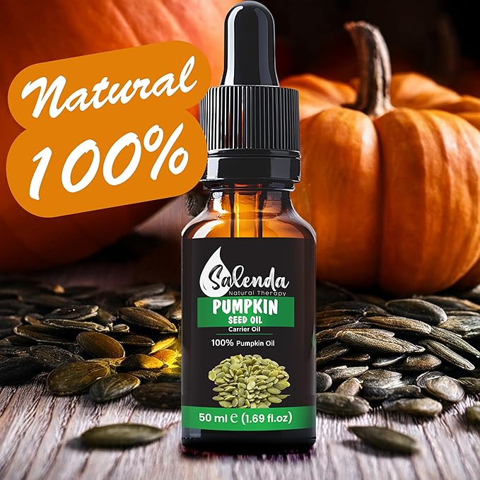 Pumpkin Seed Oil, Natural Pumpkin Seed Oil for Hair Growth, Cold Pressed Carrier Face Oils for Skin Care, Aceite de Semilla de Calabaza, 1.69 Fl Oz (50ml)