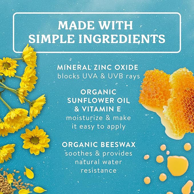 Badger Mineral Sunscreen Combo, SPF 30 Cream & SPF 35 Face Stick, Organic Ingredient with Mineral Zinc Oxide, Unscented Reef Safe Sunscreen Set, Broad Spectrum, Water Resistant, 2-Count