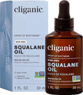 Cliganic Pure Squalane Oil for Skin & Hair (1oz) - Non-GMO Verified, Natural Plant-Derived Face Moisturizer