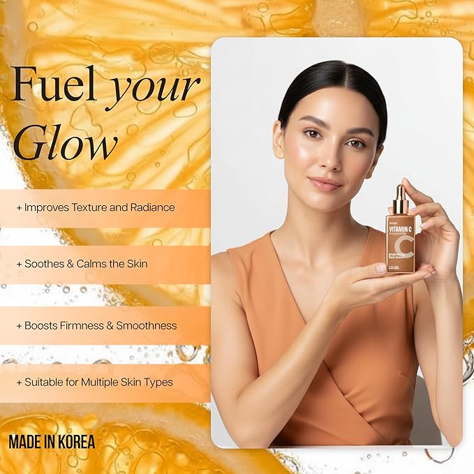Vitamin C & Ceramides Serum - Anti-Aging, Hydrates & Repairs Skin, Smooths Complexion - Dermatologist Tested, Cruelty-Free Korean Skin Care for All Skin Types - 2 fl. oz