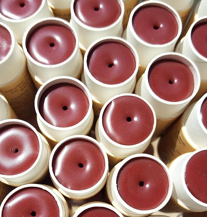 Tinted Lip Balm – Rouge | Vegan, Plastic-Free, Long-Lasting, Organic, Zero-Waste 0.28 OZ