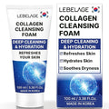 LEBELAGE Korean Collagen Facial Cleanser 3.38 oz | Cleansing Foam Face Wash | Low pH Gentle Hydrating Daily Facial Cleanser Sensitive Skin | Deep Cleansing Foaming Cleanser, Pore Care-All Skin Types