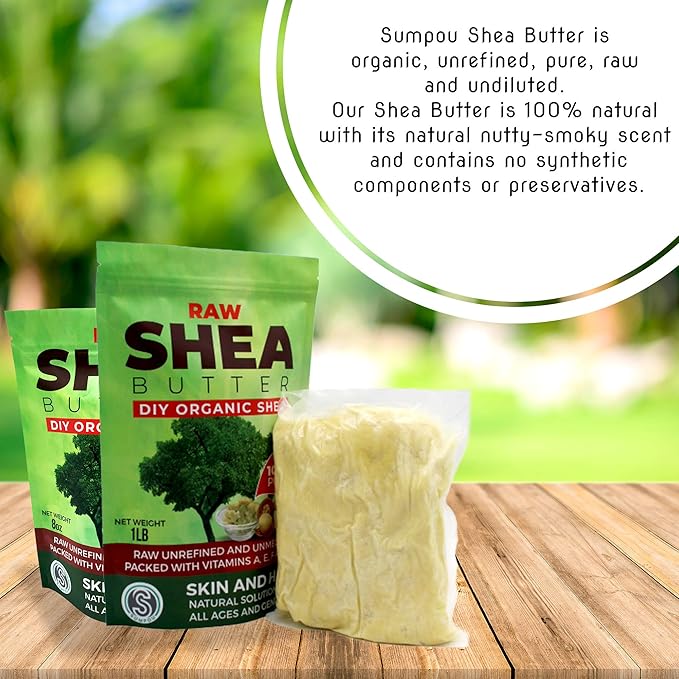 Organic Shea Butter DIY - 16 oz Unrefined, Pure, 100% Natural, Handmade and Fragrance Free | Hair and Body Butter …