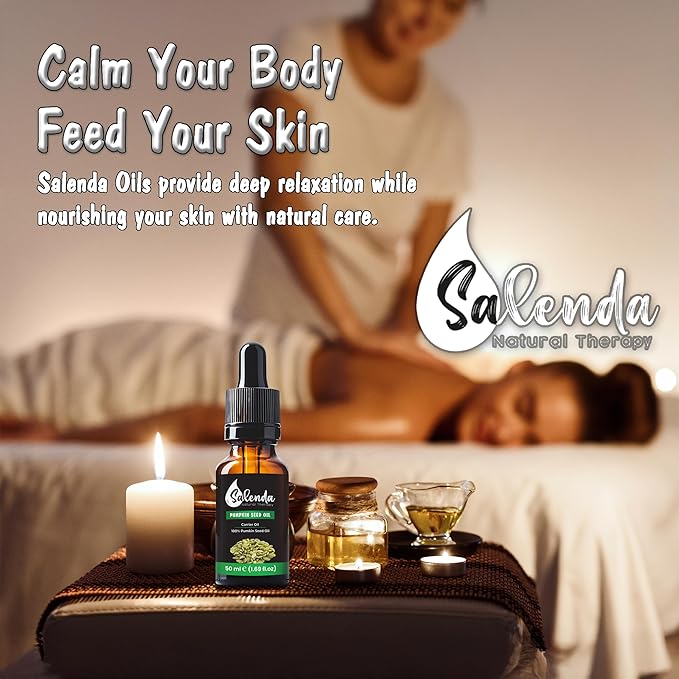 Pumpkin Seed Oil, Natural Pumpkin Seed Oil for Hair Growth, Cold Pressed Carrier Face Oils for Skin Care, Aceite de Semilla de Calabaza, 1.69 Fl Oz (50ml)