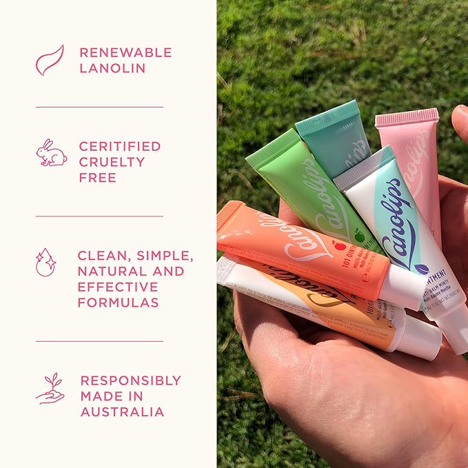 Lanolips Tinted Lip Balm - Moisturizing, Color-Tinted Balm with Lanolin & Vitamin E for Dull, Dry, Cracked Lips, Perfect Nude (12.5g / 0.44oz)