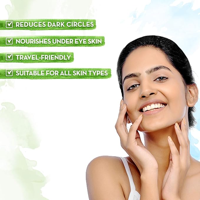 MAMAEARTH Bye Bye Dark Circles Eye Cream with Cucumuber & Peptides 0.71 Oz/20 g