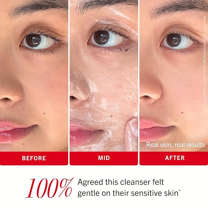 First Aid Beauty Ultra Gentle Cream-to-Foam Pure Facial Cleanser – Makeup Removing Face Cleanser - Face Wash with Colloidal Oatmeal & Glycerin, for Sensitive, Acne & Blemish-Prone Skin, 6 oz