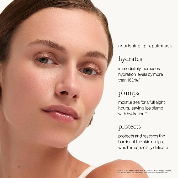 goop Beauty Nourishing Lip Repair Mask | Lip Hydration Treatment | Smooths, Plumps, & Softens | Ceramides & Vegan Lanolin | 0.3 oz
