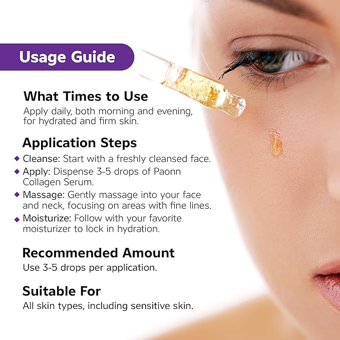 Collagen Serum for Face, Firming & Hydrating Facial Serum, Lifting and Reducing Wrinkles Effect, Smoothing Fine Lines, Youthful Radiance Boost