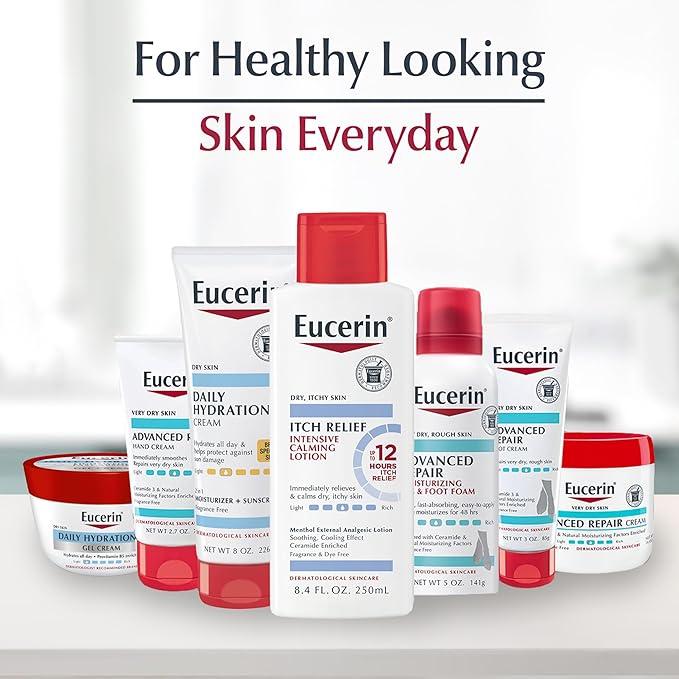 Eucerin Skin Calming Cream - Full Body Lotion for Dry, Itchy Skin, Natural Oatmeal Enriched - 14 oz. Tube
