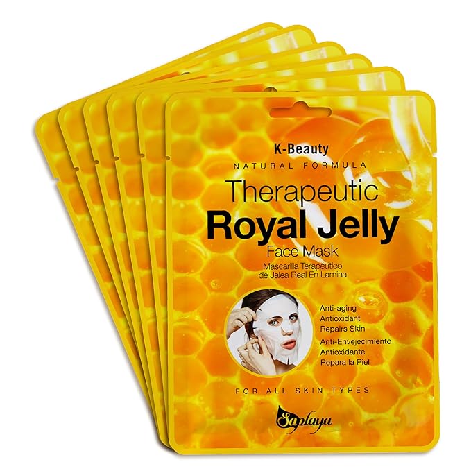 Saplaya Face Masks 6 Pack Scented Facemask Sheets Skin Care Mask Single Scent K-Beauty Natural Formula