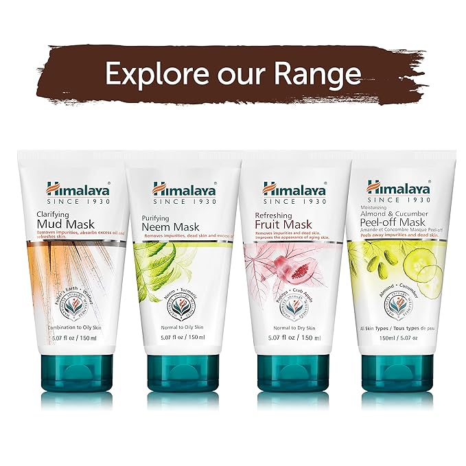 Himalaya Clarifying Mud Mask for Purifying & Deep Cleaning, to Hydrate & Rejuvenate Tired Skin, 5.07 oz