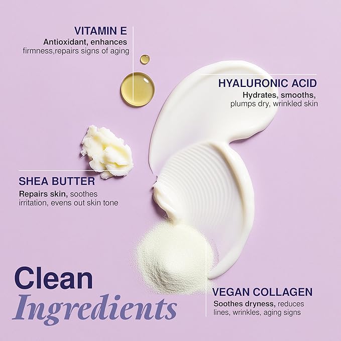 Collagen & Vitamin E Face Serum - Dermatologist Tested, Anti Aging Korean Skin Care - Hydrates, Firms & Smooths Fine Lines - Vegan, Clean Beauty, Cruelty-Free - 1.69 Fl Oz