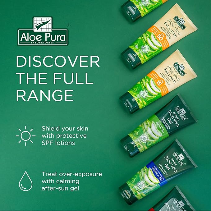 Aloe Pura Organic Aloe Vera Gel & Vitamin A C & E 6.8 fl oz