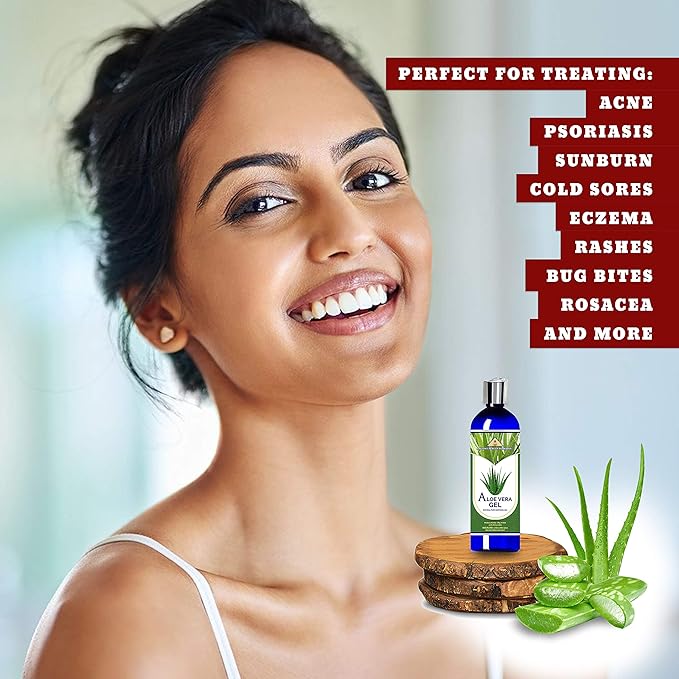 ANCIENT HEALTH REMEDIES Organic Unrefined Cold Pressed PURE ALOE GEL, Bulk Wholesale Beauty, Skin Care, Moisturizing DIY GEL For DYI Skin Products (INDIA) (16 oz)