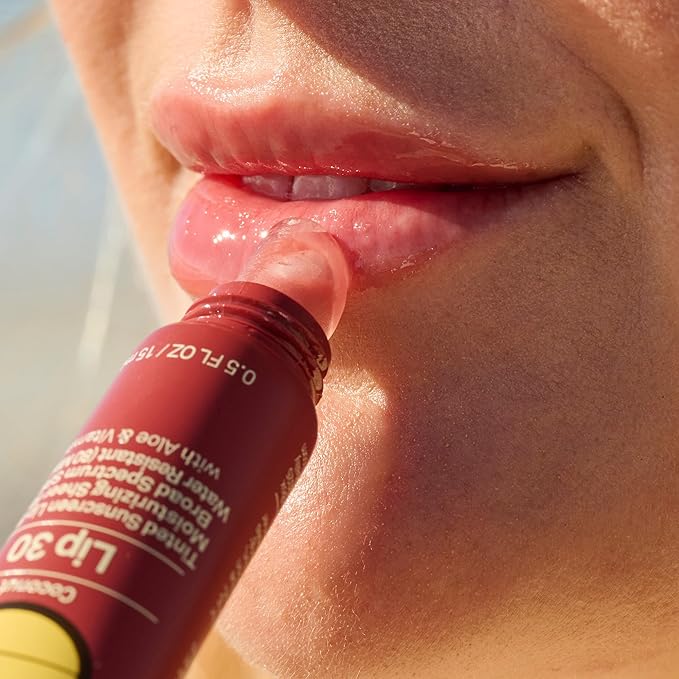 Sun Bum SPF 30 Sunscreen Bonfire Tinted Lip Balm - Coconut Flavor Broad Spectrum Moisturizing with Aloe & Vitamin E - Hawaii 104 Act Compliant (Made Without Octinoxate & Oxybenzone) - 0.5 oz