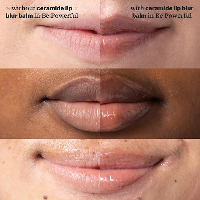 Cocokind Ceramide Lip Blur Balm, Be Powerful - Soft Brown Hydrating Lip Balm with Ceramides & Peptides, Made for Sensitive Skin & Lips, Unflavored & Fragrance-Free - 3 pack