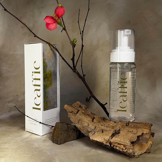 Purifying Facial Cleansing Foam, Gentle Daily Cleanser with Aloe Vera & Orange Peel Oil