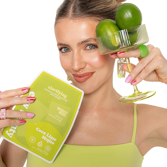ESW Beauty Coco Lime Mojito Clarifying Face Mask - Hydrating, Revitalizing, Vegan Face Mask with Coconut Water, Lime & Tea Tree for Radiant Skin