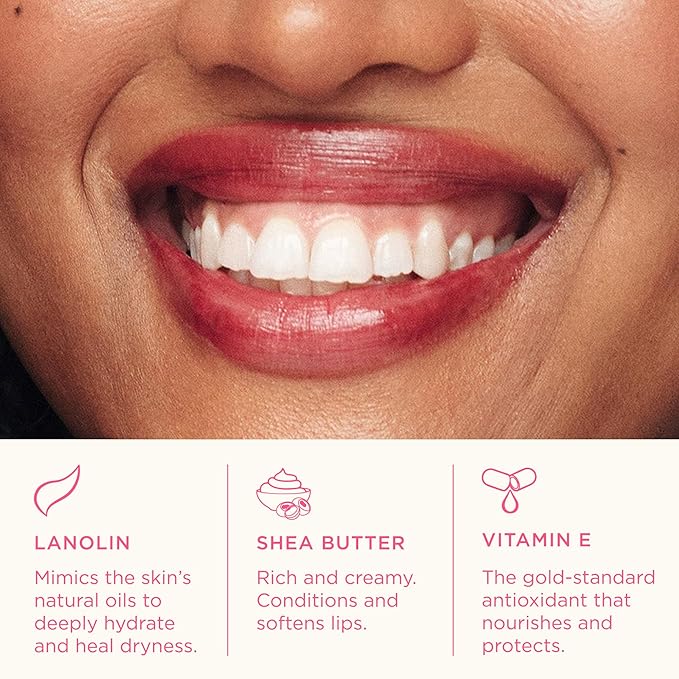 Lanolips Tinted Lip Balm - Enriched with Lanolin Oil for Shine & Hydration - Hydrating Tinted Lip Gloss Tube - Spice (12.5g / 0.44oz)
