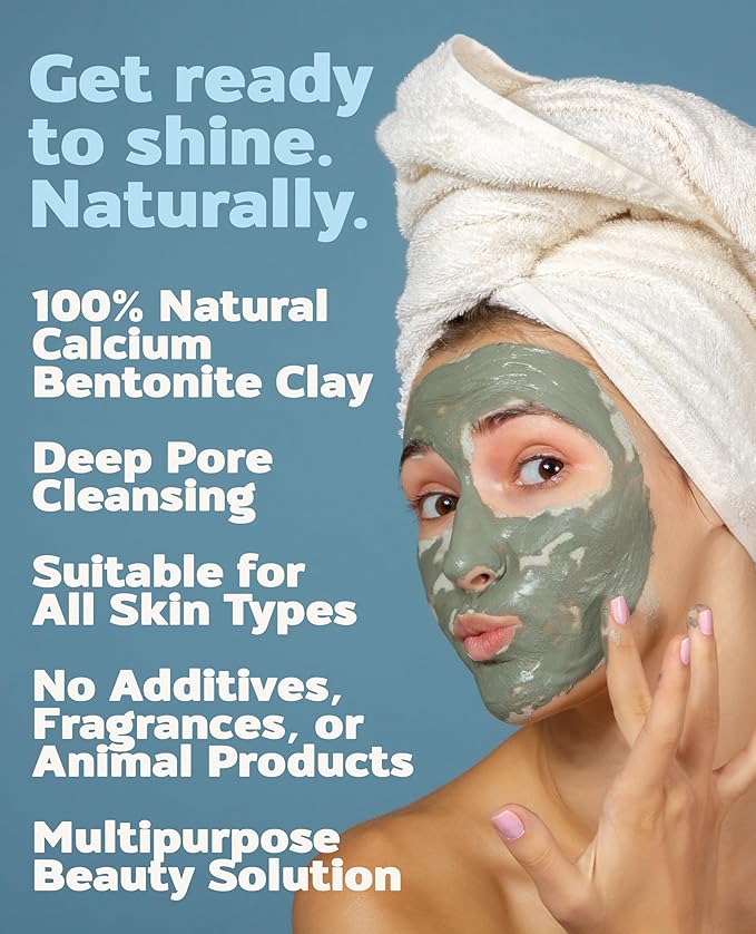 Aztec Secret – Indian Healing Clay 32 Oz – Deep Pore Cleansing Facial & Body Mask – The Original 100% Natural Calcium Bentonite Clay – New Version 2
