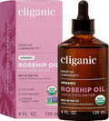 Cliganic Organic Rosehip Seed Oil for Face, 100% Pure | Natural Cold Pressed Unrefined Non-GMO | Carrier Oil for Skin, Hair & Nails (Packaging May Vary)